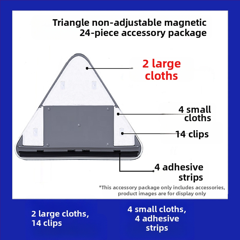 Stiklo valymo įrankių priedai, plastikiniai komponentai, Big Brother, 24 vnt. pakuotė, namų ūkiui