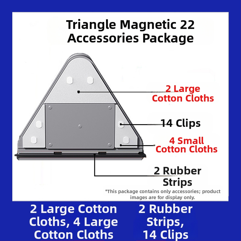 Stiklo valymo įrankių priedai, plastikiniai komponentai, Big Brother, 24 vnt. pakuotė, namų ūkiui