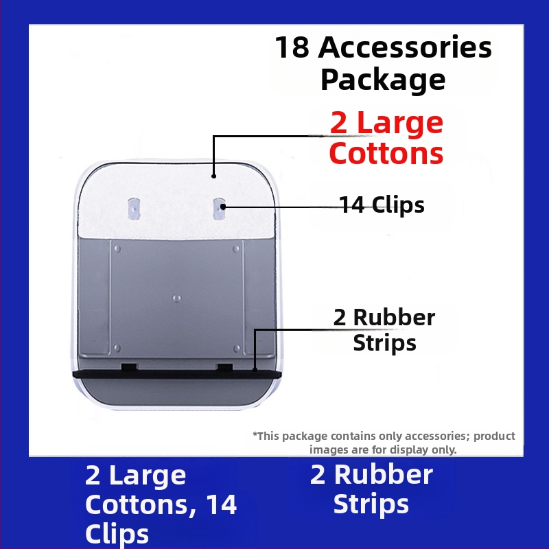 Stiklo valymo įrankių priedai, plastikiniai komponentai, Big Brother, 24 vnt. pakuotė, namų ūkiui