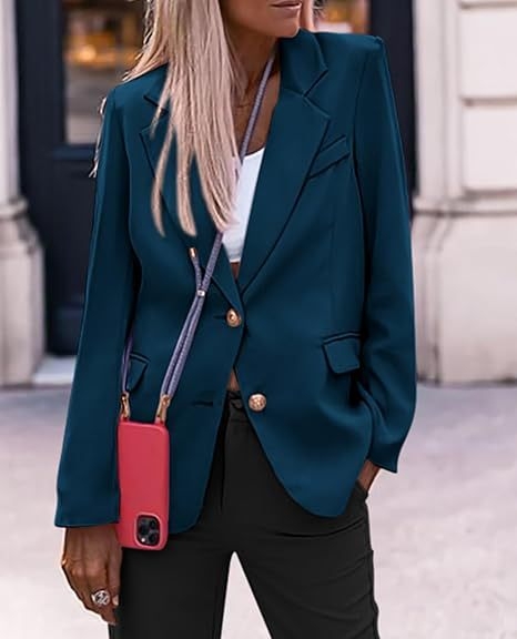 Sieviešu šaurs kostīmu jaka ar kostīmu kaklu, garām piedurknēm, poliesteru 95%+, rudens 2024