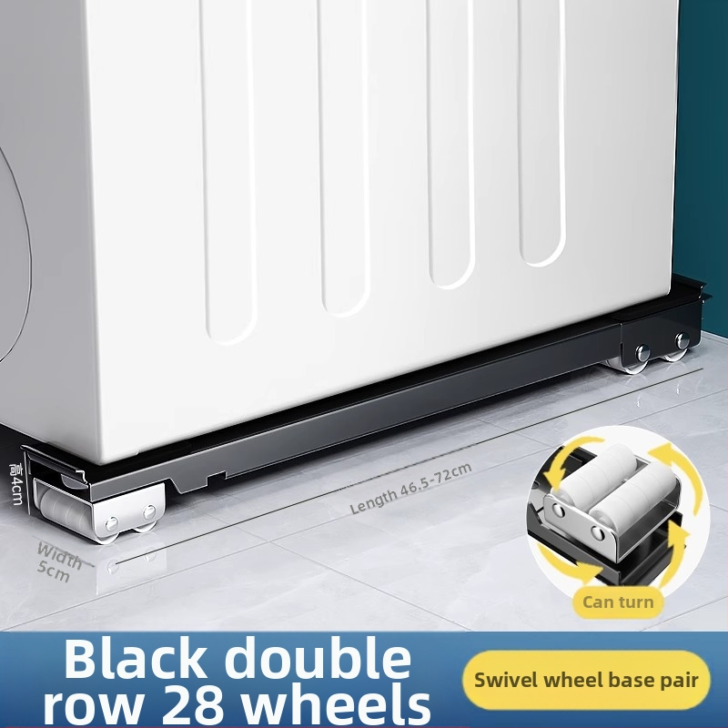 Pagrindas skalbimo mašinai su judančiais ratukais ir anti-vibracijos pagalvėlėmis (Medžiaga: Plastikas; Prekės ženklas: Mink; Funkcija: Be įrengimo)