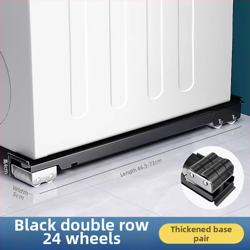 Pagrindas skalbimo mašinai su judančiais ratukais ir anti-vibracijos pagalvėlėmis (Medžiaga: Plastikas; Prekės ženklas: Mink; Funkcija: Be įrengimo)