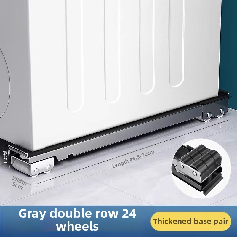 Pagrindas skalbimo mašinai su judančiais ratukais ir anti-vibracijos pagalvėlėmis (Medžiaga: Plastikas; Prekės ženklas: Mink; Funkcija: Be įrengimo)