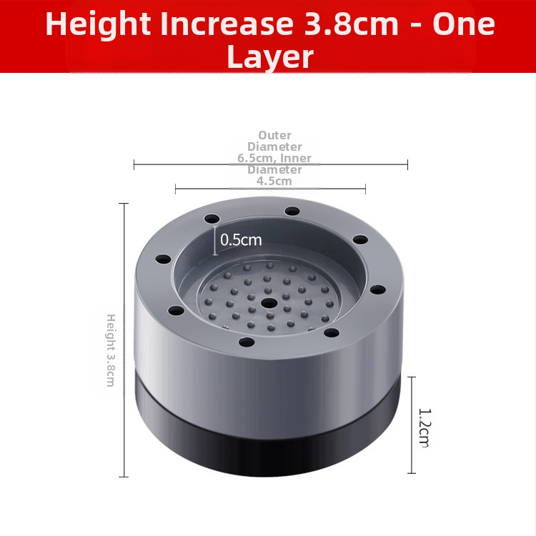 Skalbiamosios mašinos kojų pagalvėlės — neslidžios, slopina vibracijas, aukštinimo kilimėliai, iš plastiko; modernus minimalistinis stilius