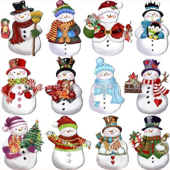 24 τεμάχια ξύλινες διακοσμήσεις Χριστουγέννων για κρέμασμα – θεμα Άγιος Βασίλης-Ξωτικό, μοντέρνος μινιμαλισμός