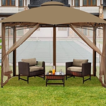 Āra moskītu tīklu teltis ar vienslāņu piramīd formu, ārējais materiāls no poliesteru, elpojošs tīkls, ūdensnoturība 1000-1500 mm