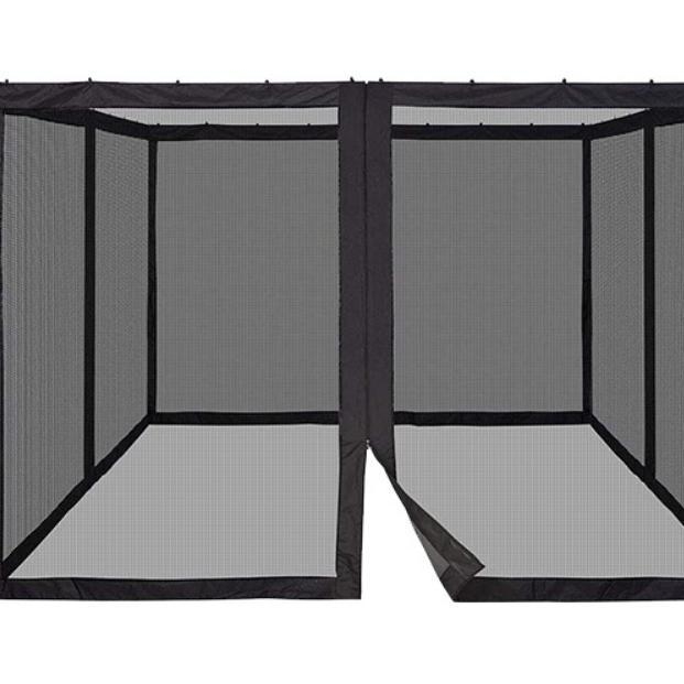 Āra moskītu tīklu teltis ar vienslāņu piramīd formu, ārējais materiāls no poliesteru, elpojošs tīkls, ūdensnoturība 1000-1500 mm