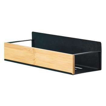 Κουζίνα: Τοίχο-εγκατεστημένη αποθηκευτική μονάδα από χάλυβα άνθρακα με μαγνητικό πλευρικό ράφι για μπαχαρικά, αποσπώμενη, χωρίς τρύπες