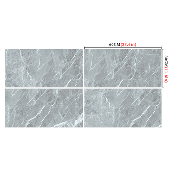 Στικέρ για πλακίδια τοίχου και δαπέδου — Μαρμάρινο σχέδιο, αδιάβροχο PVC, σετ 4 τεμαχίων (Σαλόνι, Υπνοδωμάτιο, Γραφείο, Μπάνιο)