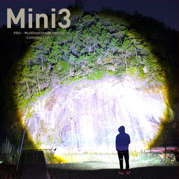 MINI3-PRO къмпинг лампа за открито, тактическа, нажежаема лампа, презареждаема батерия 18650