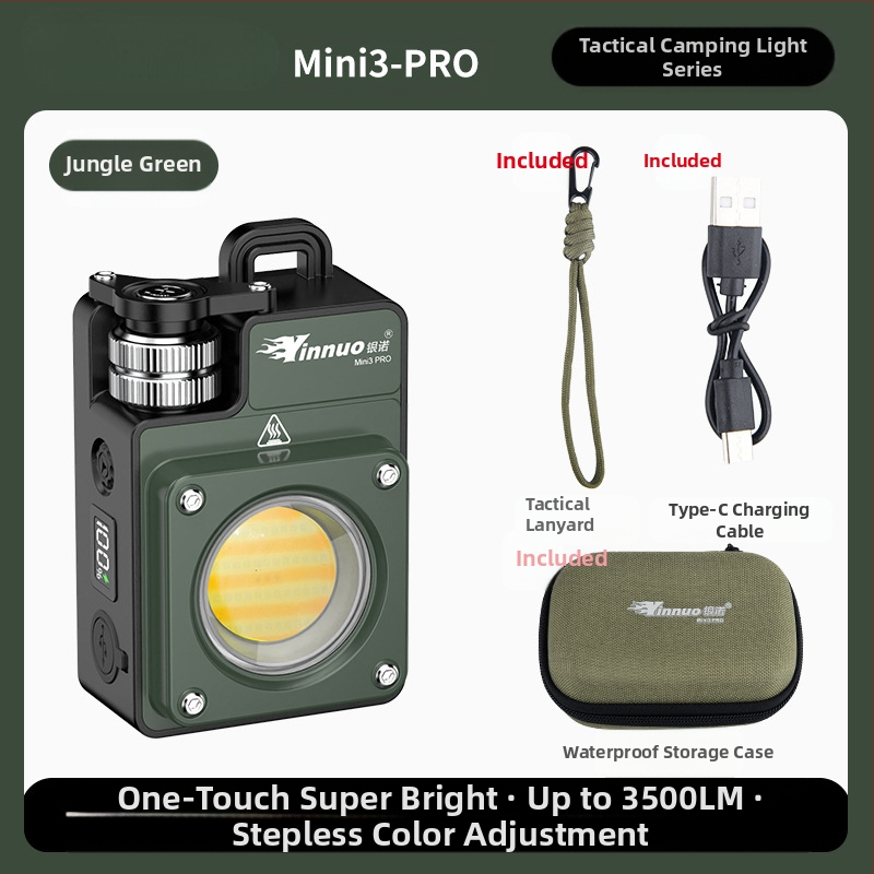 MINI3-PRO къмпинг лампа за открито, тактическа, нажежаема лампа, презареждаема батерия 18650