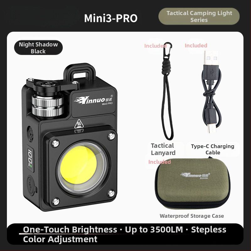 MINI3-PRO къмпинг лампа за открито, тактическа, нажежаема лампа, презареждаема батерия 18650