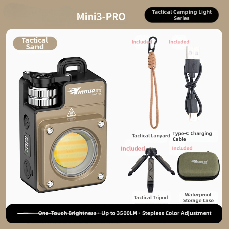 MINI3-PRO къмпинг лампа за открито, тактическа, нажежаема лампа, презареждаема батерия 18650