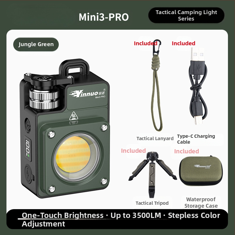 MINI3-PRO къмпинг лампа за открито, тактическа, нажежаема лампа, презареждаема батерия 18650