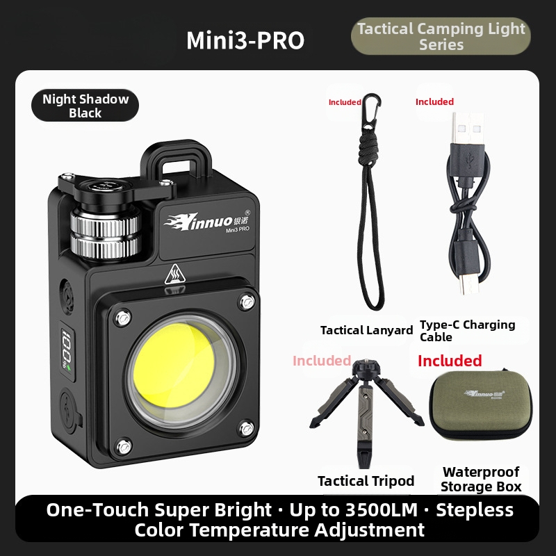 MINI3-PRO къмпинг лампа за открито, тактическа, нажежаема лампа, презареждаема батерия 18650