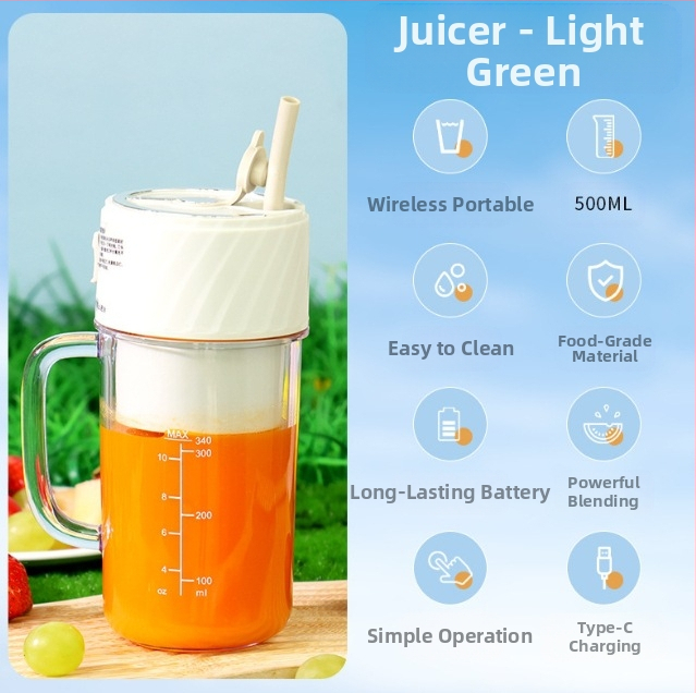 Nešiojamas įkraunamas sulčių spaudimo prietaisas su skaitmeniniu ekranu, 18000 rpm, 50 W, talpa 400 ml
