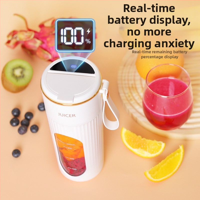 Nešiojamas įkraunamas sulčių spaudimo prietaisas su skaitmeniniu ekranu, 18000 rpm, 50 W, talpa 400 ml