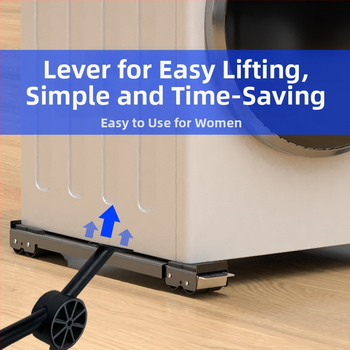 Geležinis pagrindas rėmas skalbimo mašinei ir šaldytuvui su judančiais ratukais, reguliuojamas