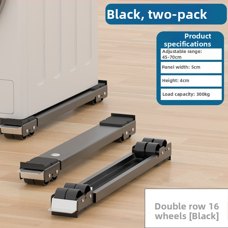 Geležinis pagrindas rėmas skalbimo mašinei ir šaldytuvui su judančiais ratukais, reguliuojamas