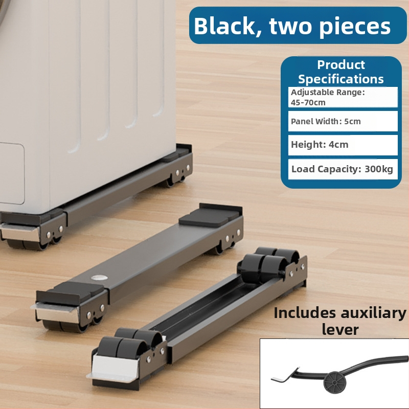 Geležinis pagrindas rėmas skalbimo mašinei ir šaldytuvui su judančiais ratukais, reguliuojamas