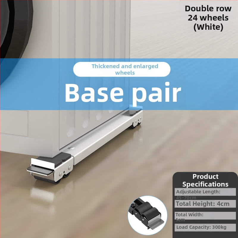 Geležinis pagrindas rėmas skalbimo mašinei ir šaldytuvui su judančiais ratukais, reguliuojamas