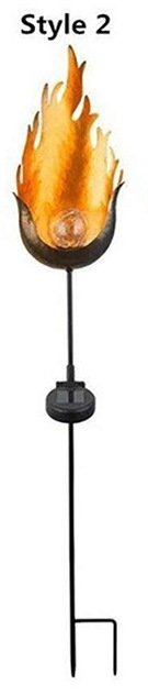 Соларна лампа за тревна площ от ковано желязо с подземен щифт — LED, IP65, 0.6W, 1.2V, 12–16 ч