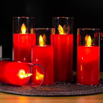 LED žvakė, cilindriškas plastmasos korpusas, svyruojantis gaubtas, spausdintas logotipas, vestuvėms ir sužadėtuvėms rekvizitas