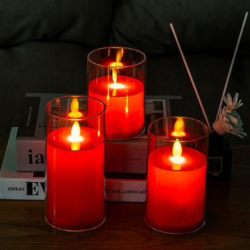 LED žvakė, cilindriškas plastmasos korpusas, svyruojantis gaubtas, spausdintas logotipas, vestuvėms ir sužadėtuvėms rekvizitas