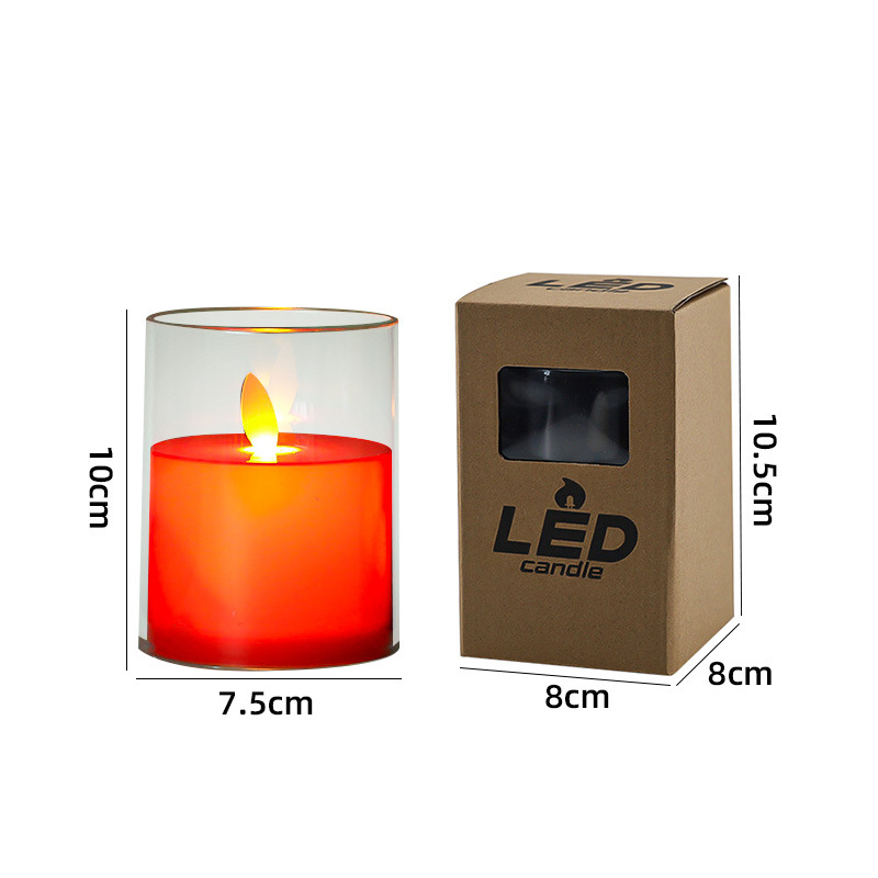 LED žvakė, cilindriškas plastmasos korpusas, svyruojantis gaubtas, spausdintas logotipas, vestuvėms ir sužadėtuvėms rekvizitas