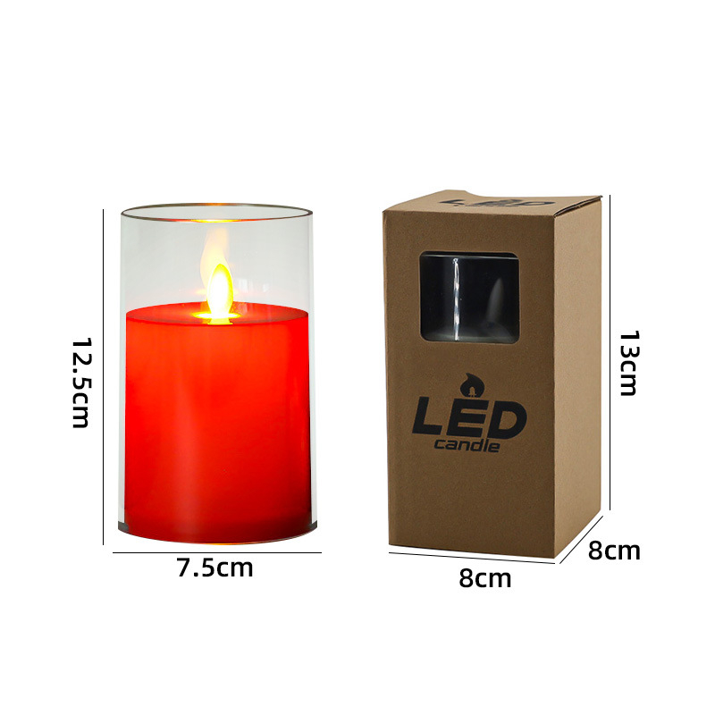 LED žvakė, cilindriškas plastmasos korpusas, svyruojantis gaubtas, spausdintas logotipas, vestuvėms ir sužadėtuvėms rekvizitas