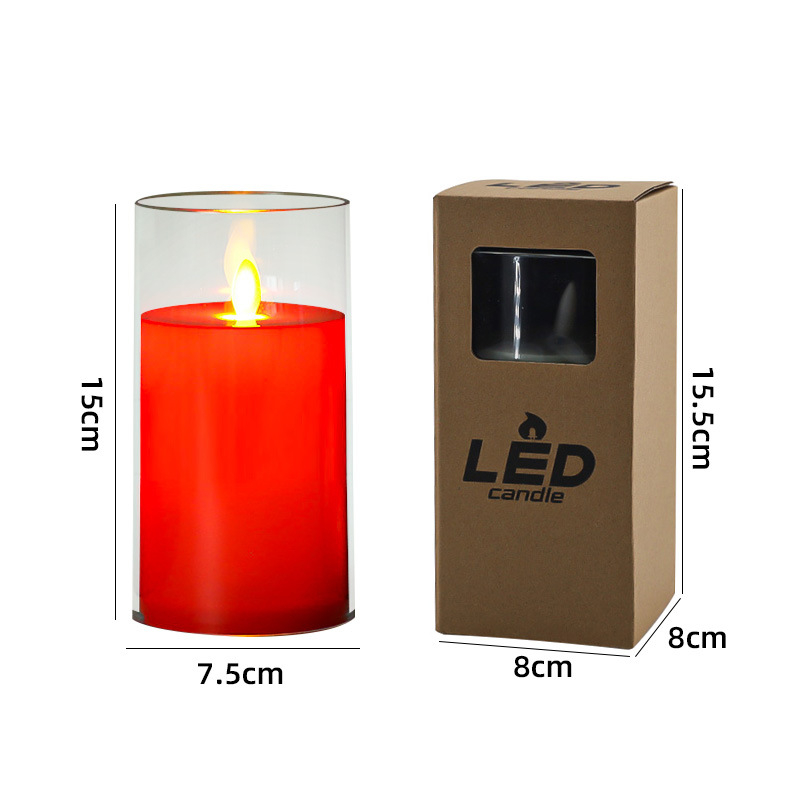 LED žvakė, cilindriškas plastmasos korpusas, svyruojantis gaubtas, spausdintas logotipas, vestuvėms ir sužadėtuvėms rekvizitas