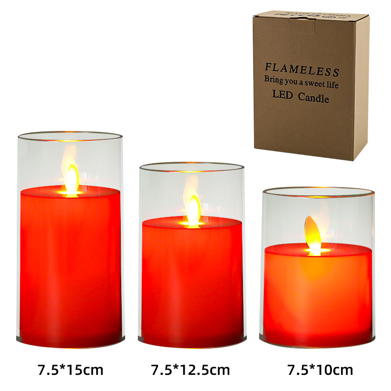 LED žvakė, cilindriškas plastmasos korpusas, svyruojantis gaubtas, spausdintas logotipas, vestuvėms ir sužadėtuvėms rekvizitas