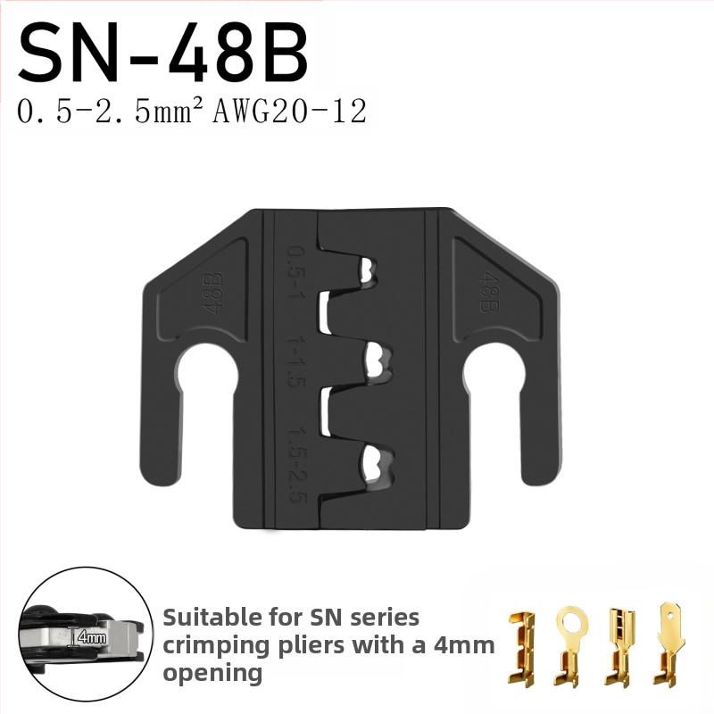 SN serijos krimpavimo replės, terminalų žandikauliai, geležies-nikelio lydinys, svoris 0,02