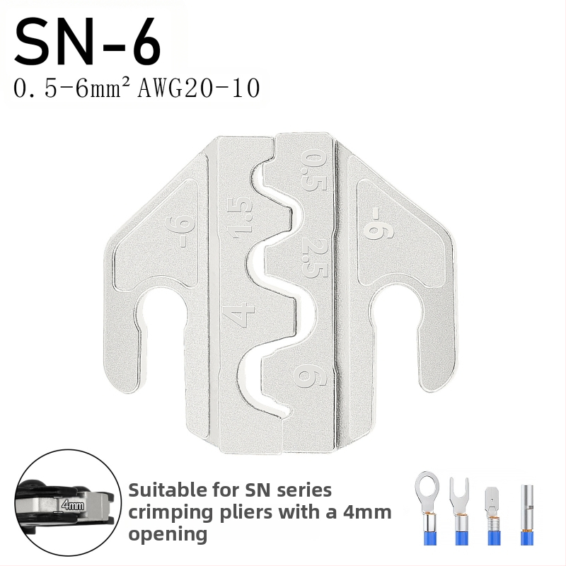 SN serijos krimpavimo replės, terminalų žandikauliai, geležies-nikelio lydinys, svoris 0,02