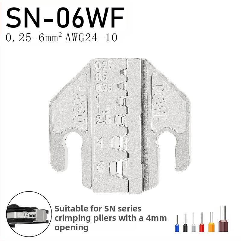 SN serijos krimpavimo replės, terminalų žandikauliai, geležies-nikelio lydinys, svoris 0,02