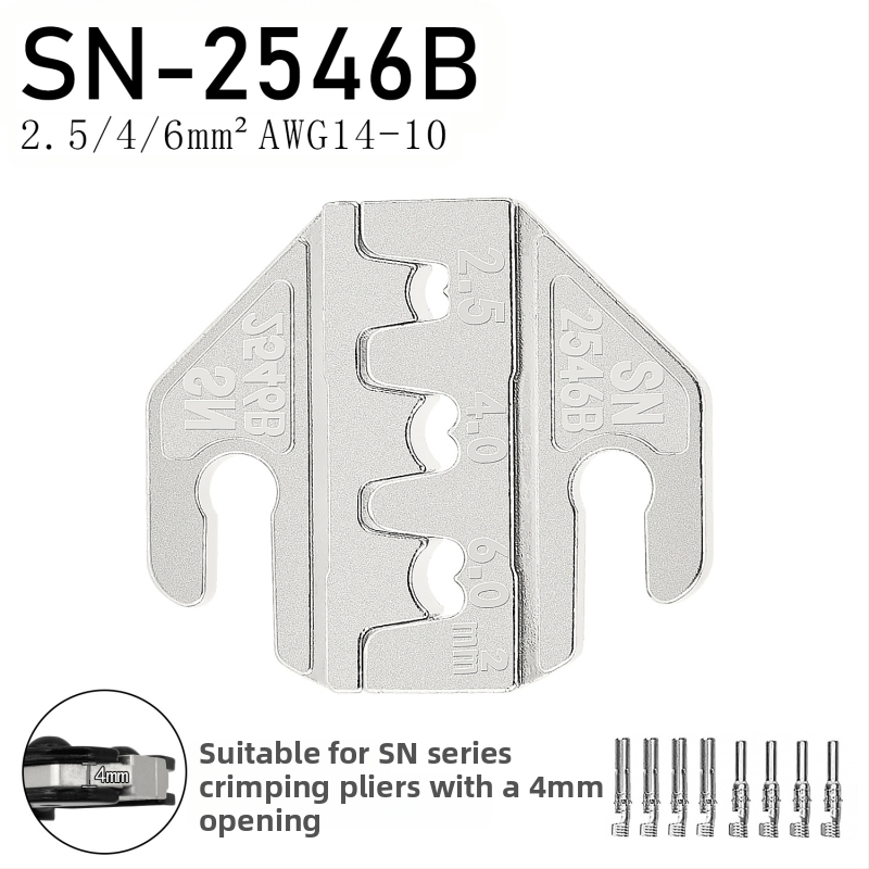 SN serijos krimpavimo replės, terminalų žandikauliai, geležies-nikelio lydinys, svoris 0,02