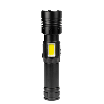 Φακός LED P70 επαναφορτιζόμενος, αλουμινένιο σώμα, 2400mAh, 5W, εμβέλεια 200–500 m