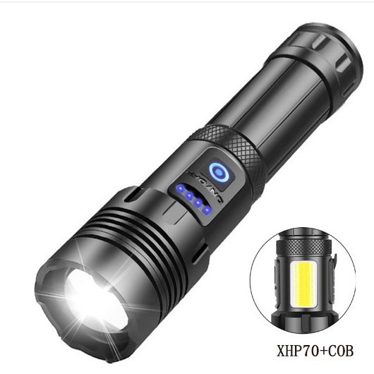 P70 LED svjetiljka, punjiva, aluminijsko tijelo, 2400mAh, 5W, domet 200–500 m