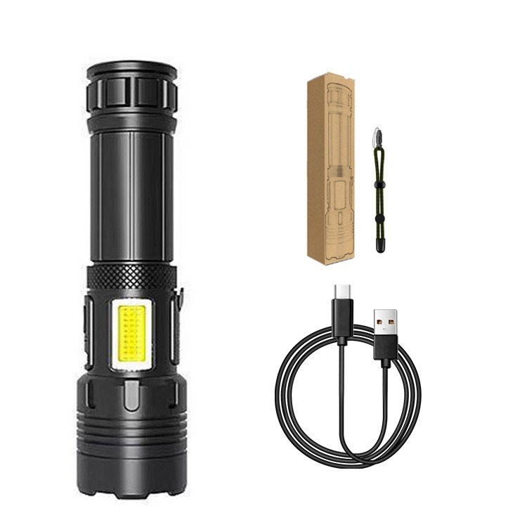 P70 LED svjetiljka, punjiva, aluminijsko tijelo, 2400mAh, 5W, domet 200–500 m