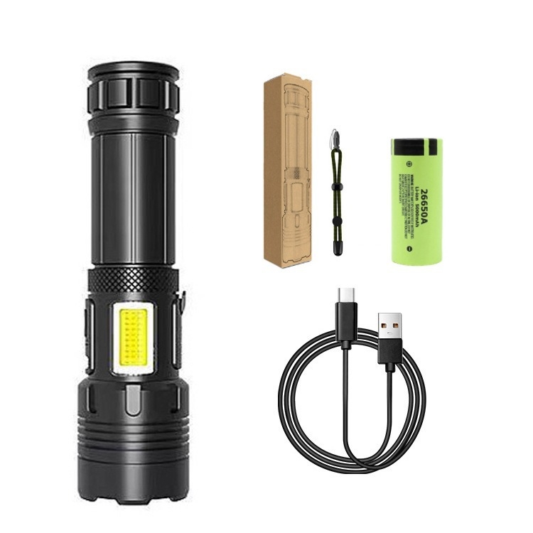 P70 LED svjetiljka, punjiva, aluminijsko tijelo, 2400mAh, 5W, domet 200–500 m
