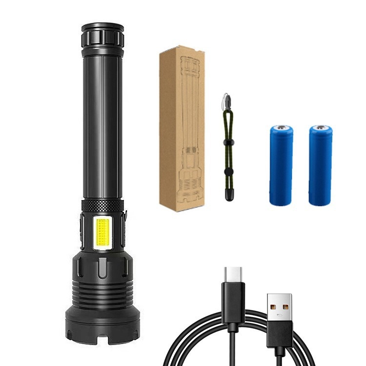P70 LED svjetiljka, punjiva, aluminijsko tijelo, 2400mAh, 5W, domet 200–500 m