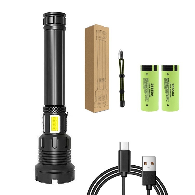 P70 LED svjetiljka, punjiva, aluminijsko tijelo, 2400mAh, 5W, domet 200–500 m