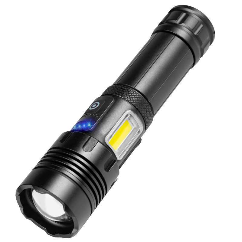 P70 LED svjetiljka, punjiva, aluminijsko tijelo, 2400mAh, 5W, domet 200–500 m