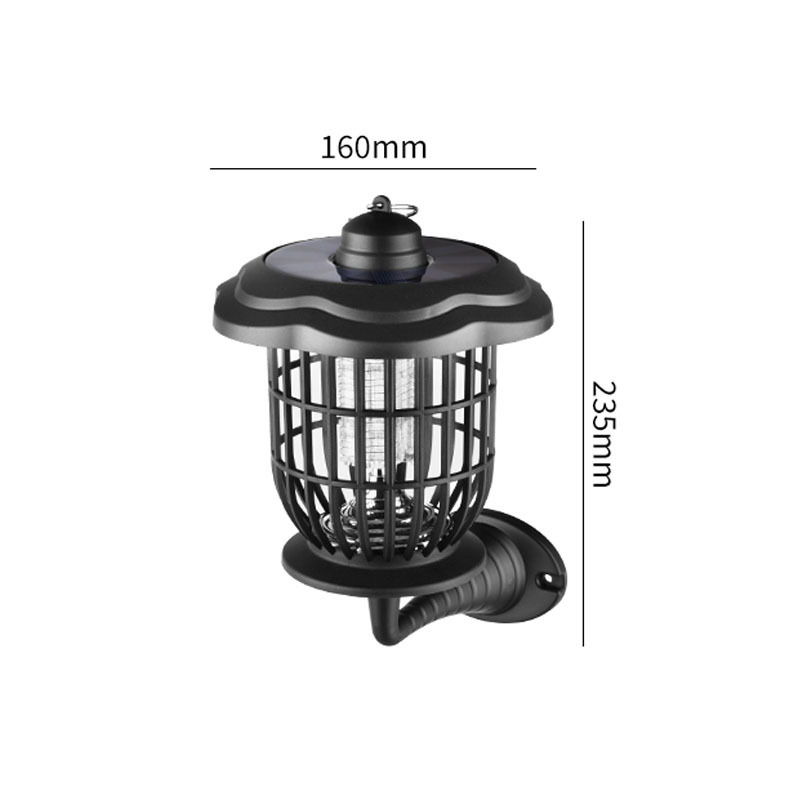 Слънчева лампа за убиване на комари, дъждоустойчива, преносима за тревни площи, уловител на комари, 6-12 ч работа