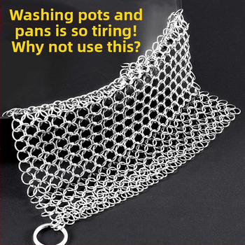 Μεταλλική βούρτσα καθαρισμού με σύρμα για κατσαρόλες, ανθεκτική σε υψηλές θερμοκρασίες, κατάλληλη για κουζίνα