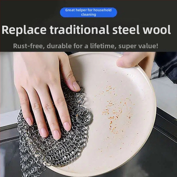 Μεταλλική βούρτσα καθαρισμού με σύρμα για κατσαρόλες, ανθεκτική σε υψηλές θερμοκρασίες, κατάλληλη για κουζίνα