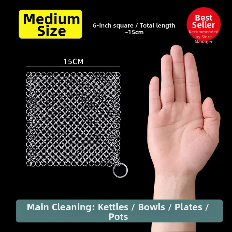 Μεταλλική βούρτσα καθαρισμού με σύρμα για κατσαρόλες, ανθεκτική σε υψηλές θερμοκρασίες, κατάλληλη για κουζίνα