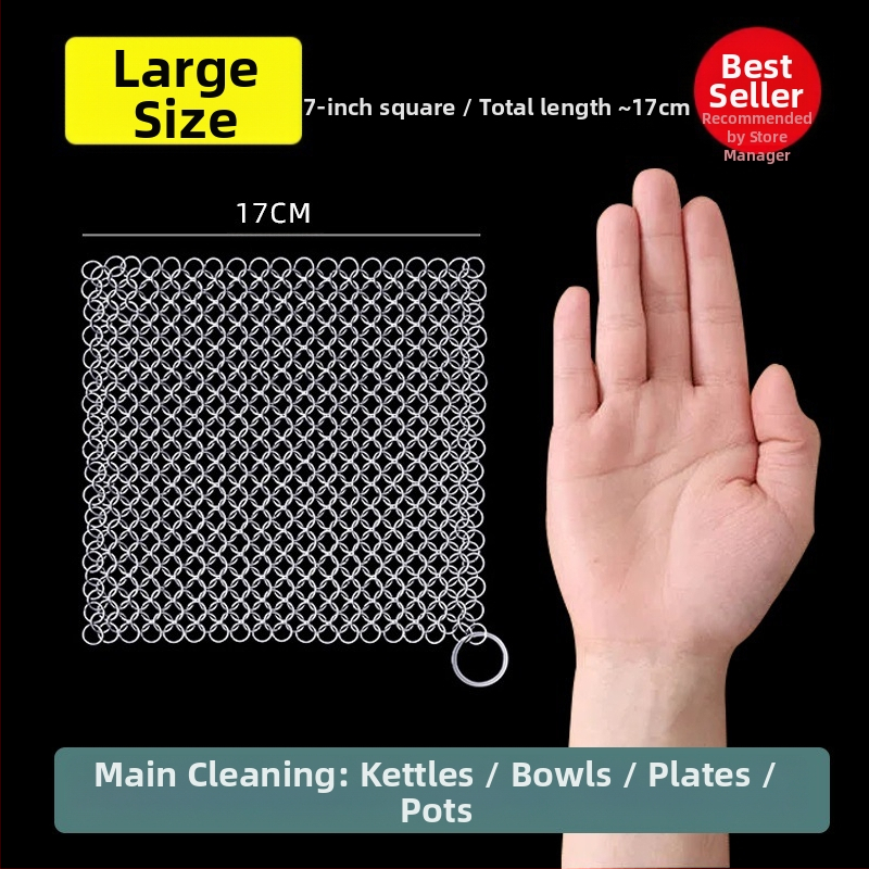 Μεταλλική βούρτσα καθαρισμού με σύρμα για κατσαρόλες, ανθεκτική σε υψηλές θερμοκρασίες, κατάλληλη για κουζίνα