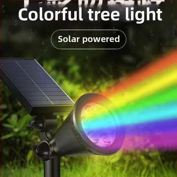 Saulės energijos kraštovaizdžio apšvietimas su išmaniuoju jungikliu, IP65 atsparus vandeniui, 6-10W, LED karoliukai iš aokeni