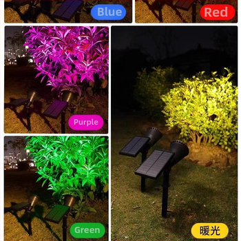 Saulės energijos kraštovaizdžio apšvietimas su išmaniuoju jungikliu, IP65 atsparus vandeniui, 6-10W, LED karoliukai iš aokeni